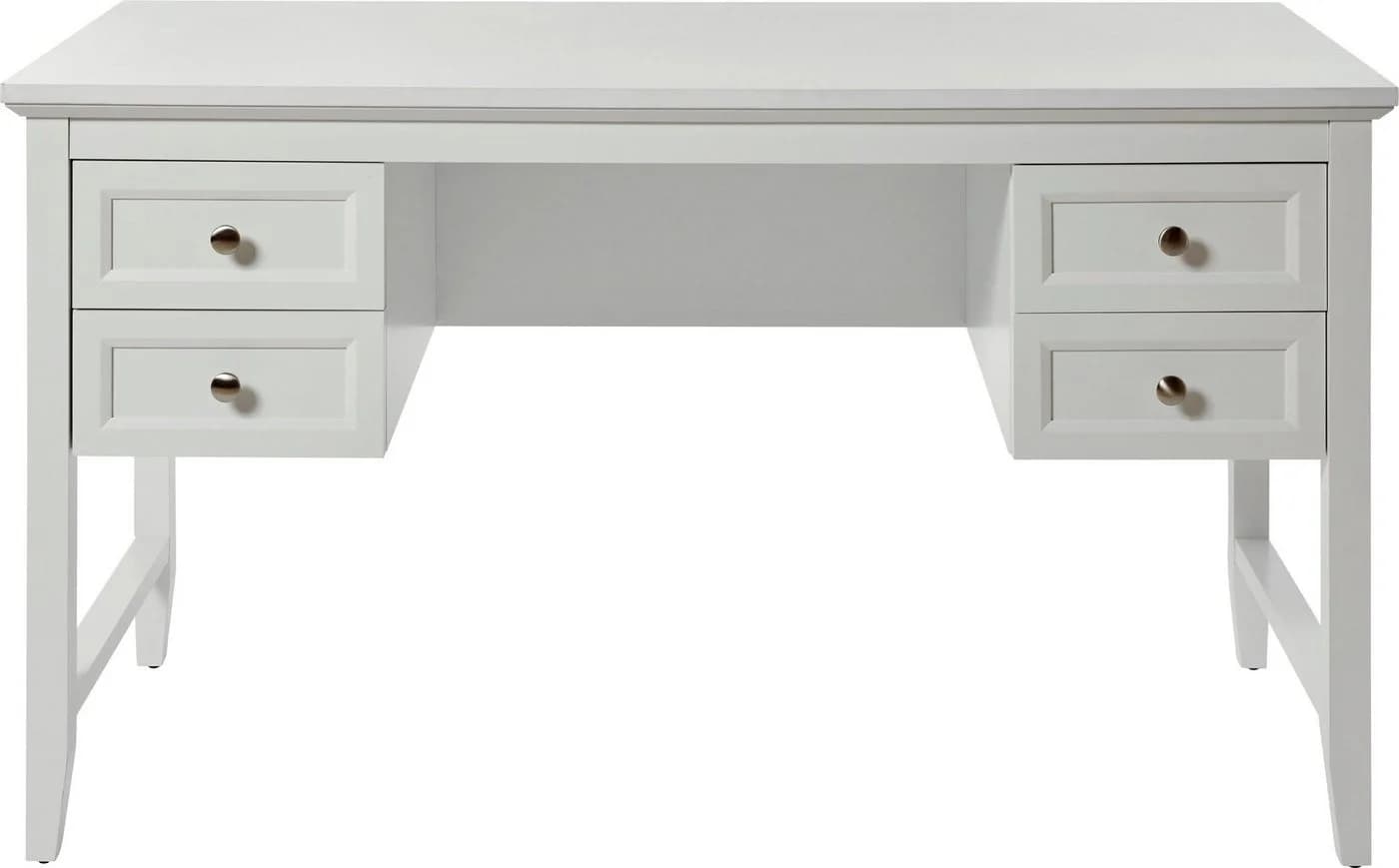 JAHNKE CLASSIC D 130 Schreibtisch Weiß mit 4 Schubladen - Bild 2