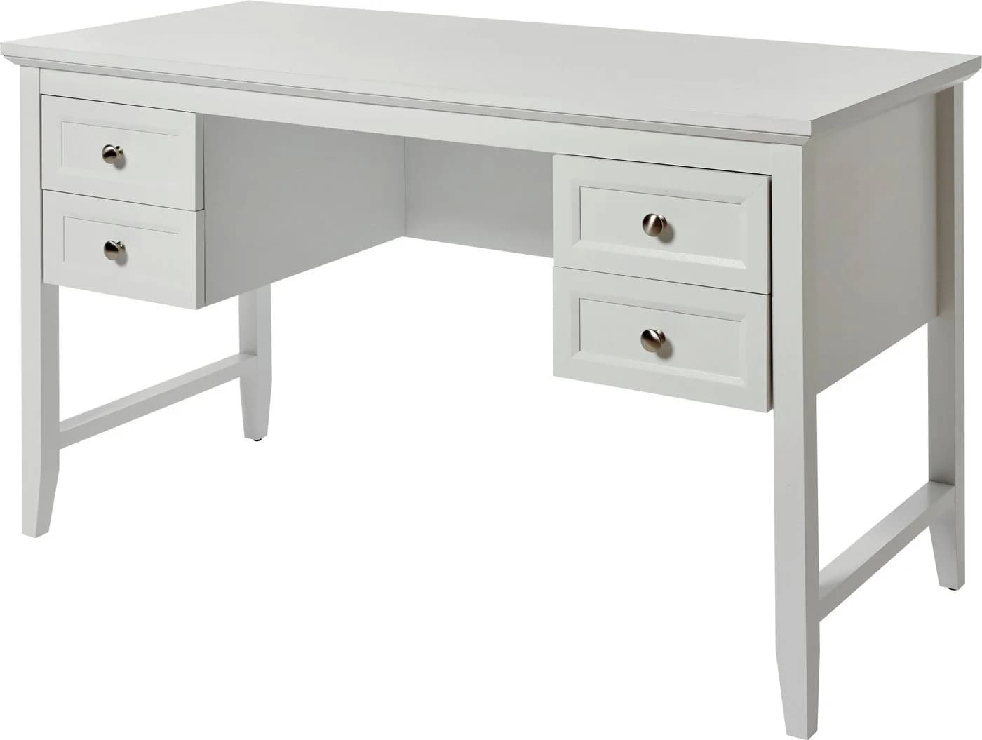 JAHNKE CLASSIC D 130 Schreibtisch Weiß mit 4 Schubladen - Bild 3