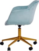 JAHNKE SHELL WORX Schreibtischstuhl Hellblau Gold Samt Bild 4