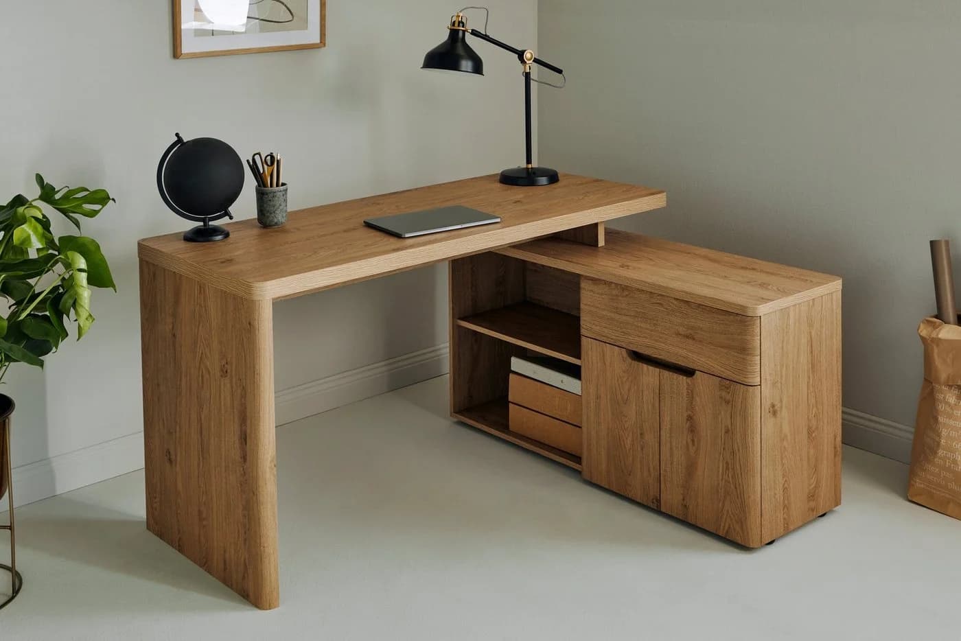 Eckschreibtisch JAHNKE CU-LIBRE 150 E Montana Eiche - Bild 2