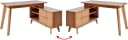 Jahnke Eckschreibtisch WAVE C 150 E Braun Retro Bild 3