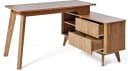 Jahnke Eckschreibtisch WAVE C 150 E Braun Retro Bild 5