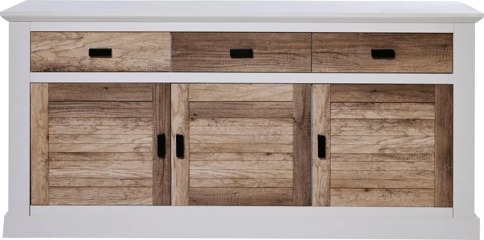 Jahnke Sideboard Hampton SB 160 Weiß Canyon Eiche Landhausstil