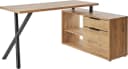 Jahnke X-TRA C 145 E Eckschreibtisch Braun/Schwarz X-Gestell Bild 2