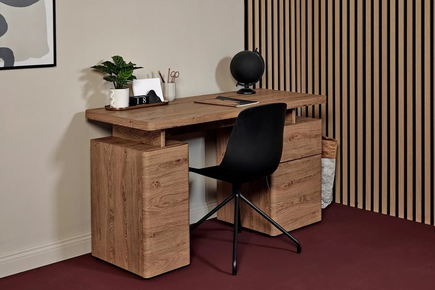 JAHNKE CU-LIBRE 140 Schreibtisch Montana Eiche mit Stauraum