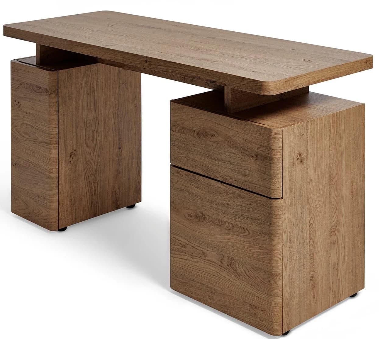JAHNKE CU-LIBRE 140 Schreibtisch Montana Eiche mit Stauraum - Bild 2