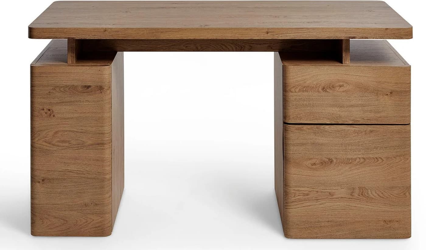 JAHNKE CU-LIBRE 140 Schreibtisch Montana Eiche mit Stauraum - Bild 3