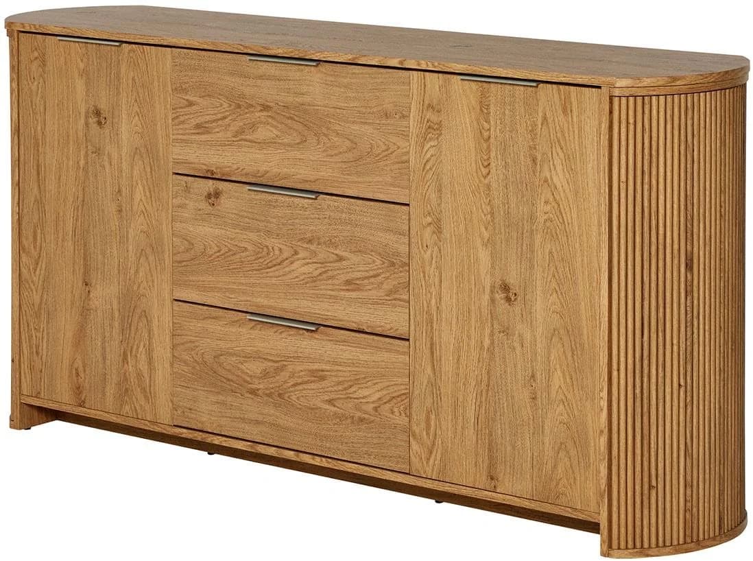 JAHNKE Moon SB 160 Sideboard Montana Eiche 2 Türen 3 Schubladen
