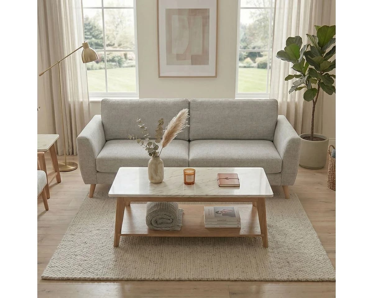 Jahnke Couchtisch SIXTY COFFEE Skandi Eiche-Optik Braun