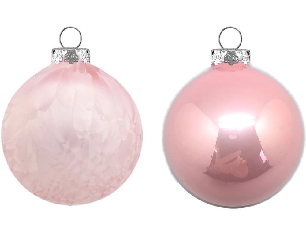 Thüringer Glasdesign Weihnachtsbaumkugeln Eislack Matt 6 Stück Ø 8 cm