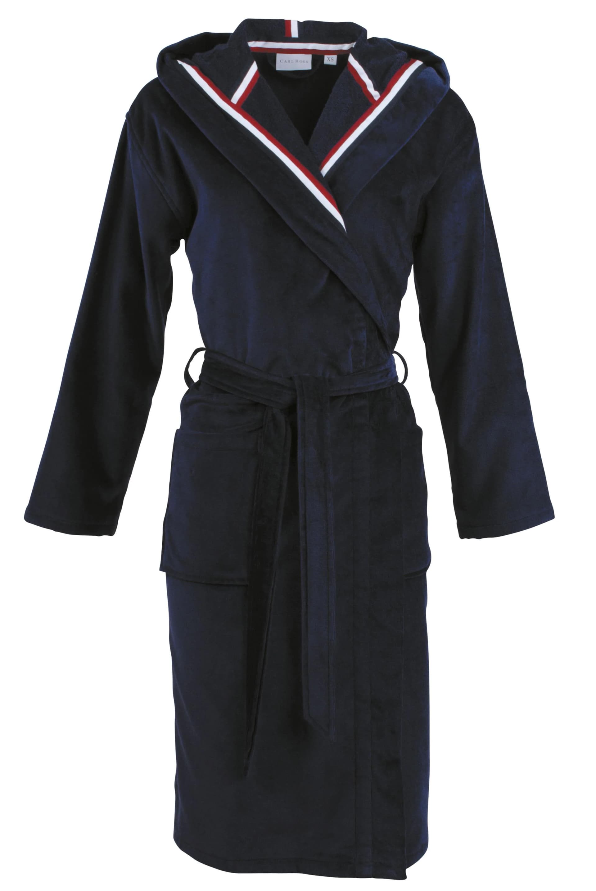 Carl Ross Unisex-Bademantel Velours Night Blue Gr. S