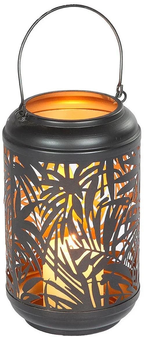 Kerzenlaterne AMBIENTE HAUS Metall Schwarz Gold 36 cm