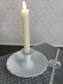 Kerzenständer AMBIENTE HAUS Emaille Antikweiß Bild 1