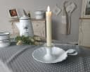 Kerzenständer AMBIENTE HAUS Emaille Antikweiß Bild 3