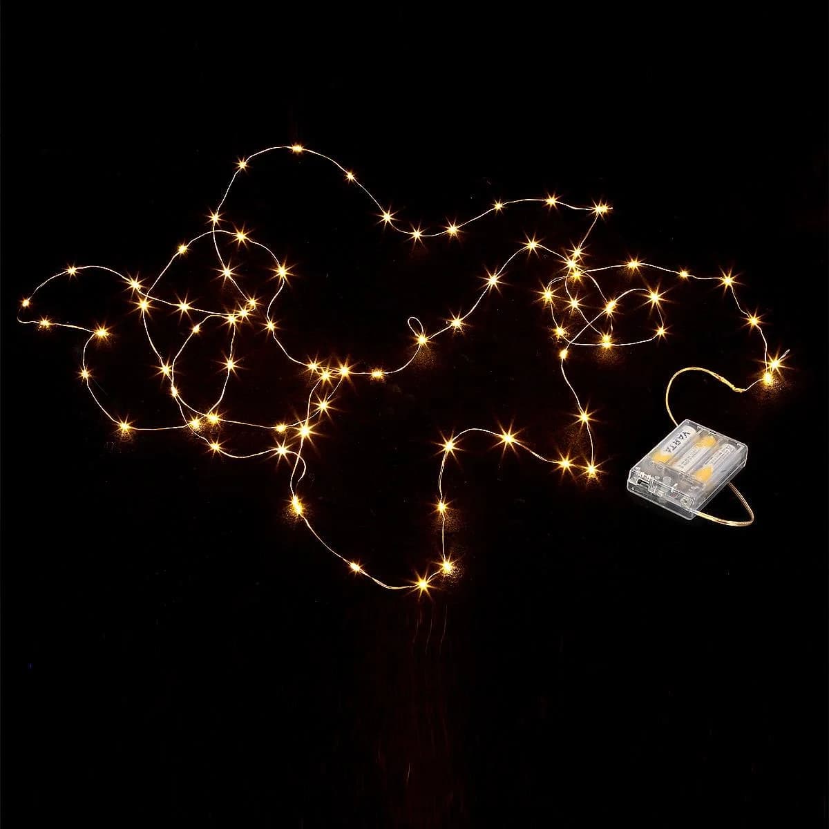 AMBIENTE HAUS LED-Außen-Tischleuchte Lichterkette Warmweiß