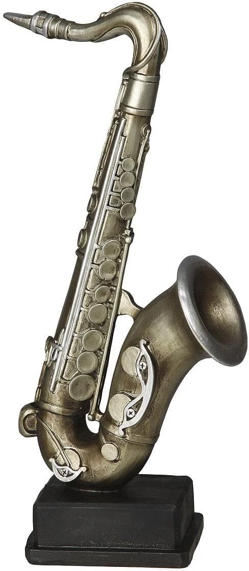 AMBIENTE HAUS Dekofigur Saxophon Figur S Antik-Silber