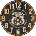 AMBIENTE HAUS Route 66 Wanduhr Schwarz 28cm Bild 2