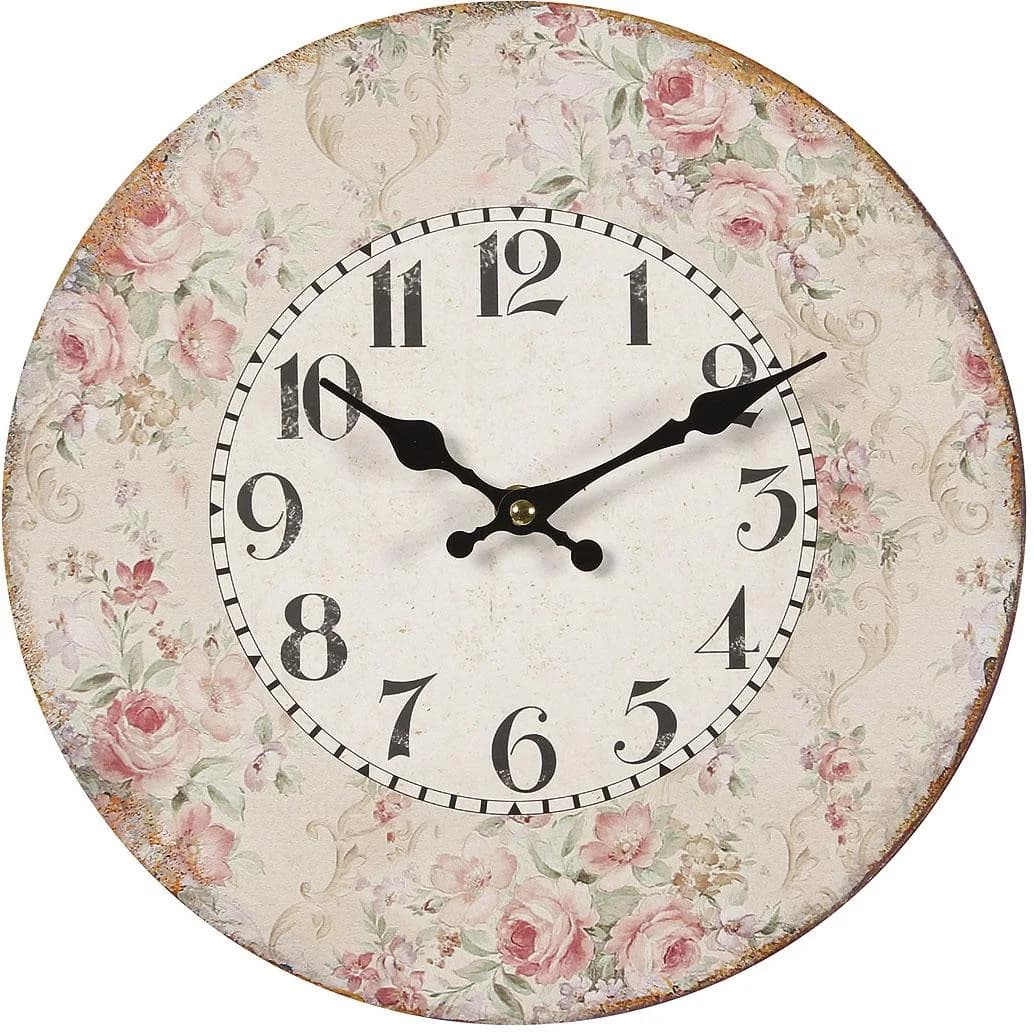 Ambiente Haus Wanduhr Rosen Motiv Rosa 28cm - Bild 2