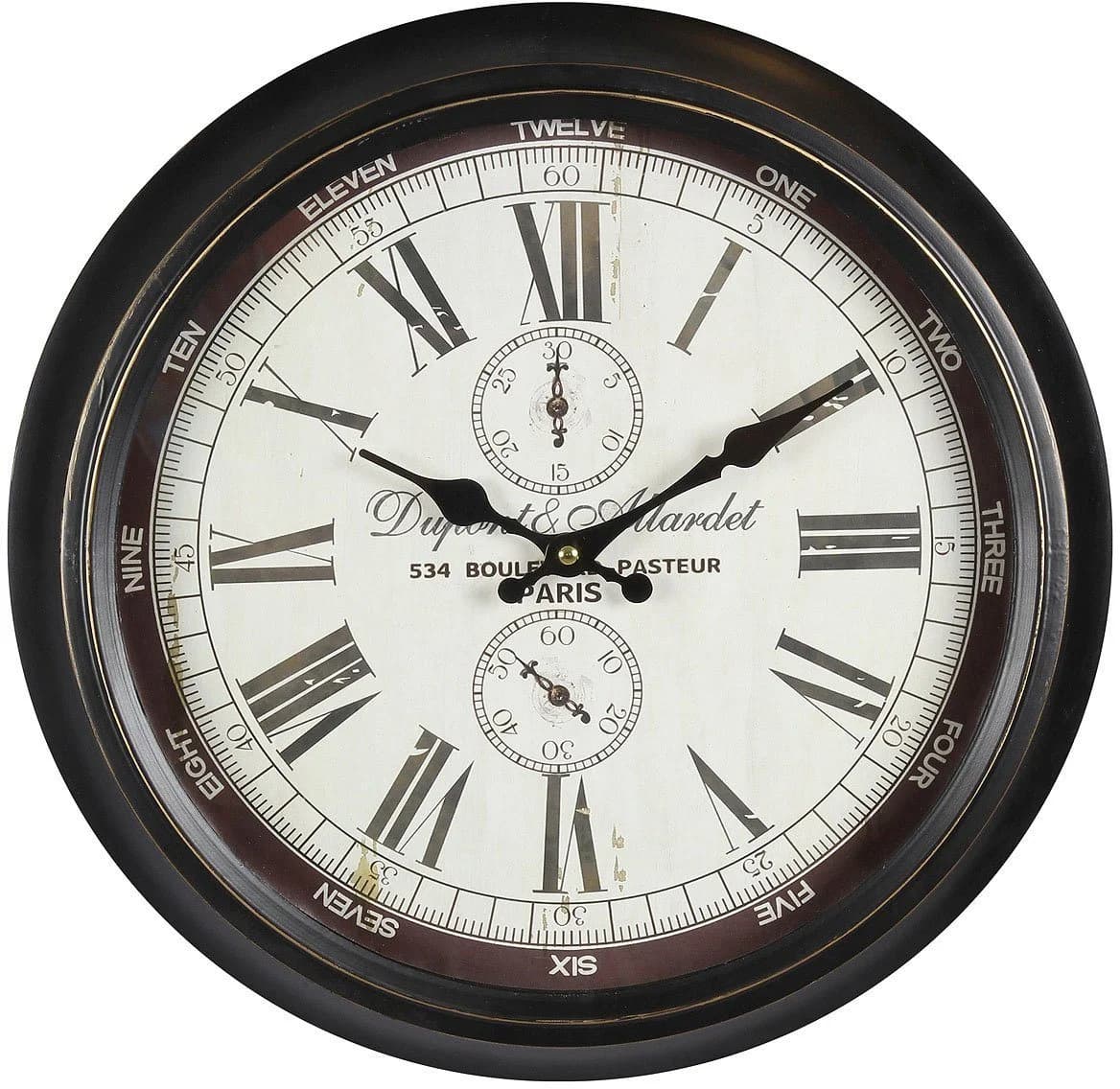 Ambiente Haus Wanduhr Dupont Metall 40cm Vintage