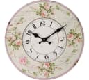 AMBIENTE HAUS Rosen Wanduhr 28cm Bunt MDF Bild 1