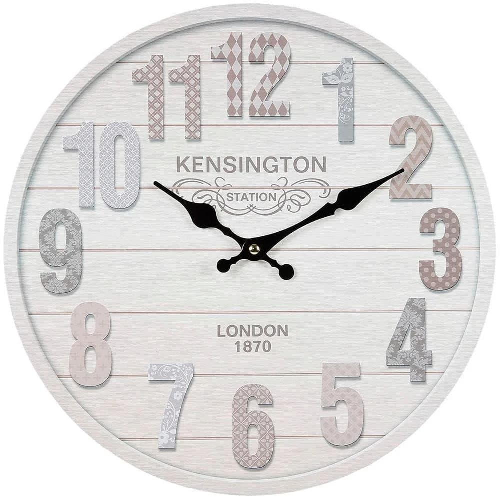 AMBIENTE HAUS Kensington Wanduhr Beige 28cm - Bild 2