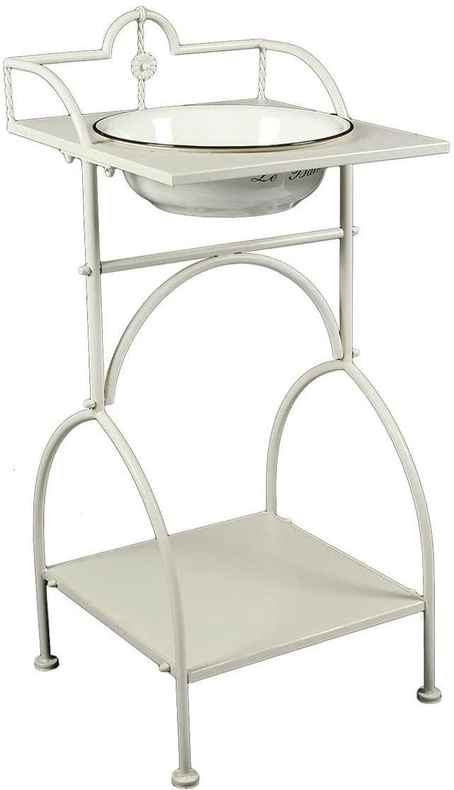 Ambiente Haus Badaccessoire-Set Waschschüssel mit Stand - eckig in Beige - Bild 2