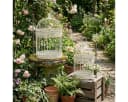 AMBIENTE HAUS Vogelkäfig Set Weiß Metall 2er Outdoor Indoor Bild 4