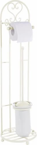 Ambiente Haus Toilettenpapierhalter Antik Weiß Eisen Keramik Bild 2