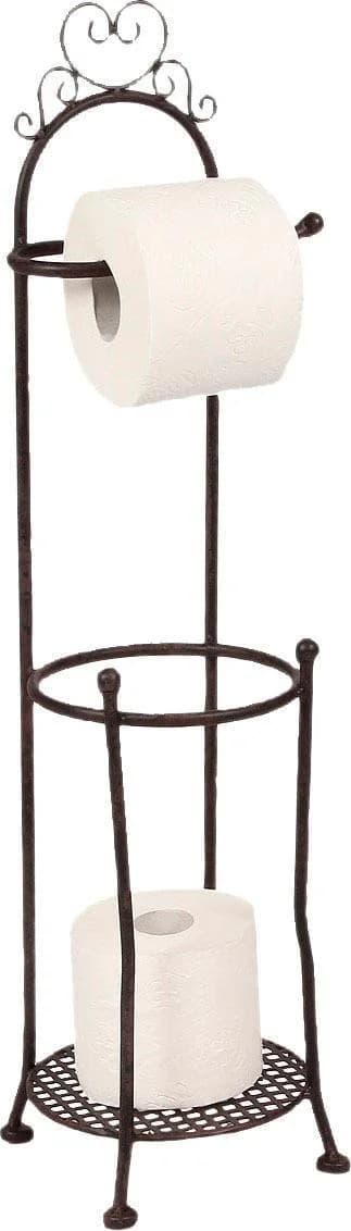 AMBIENTE HAUS Toilettenpapierhalter Braun Metall Landhaus