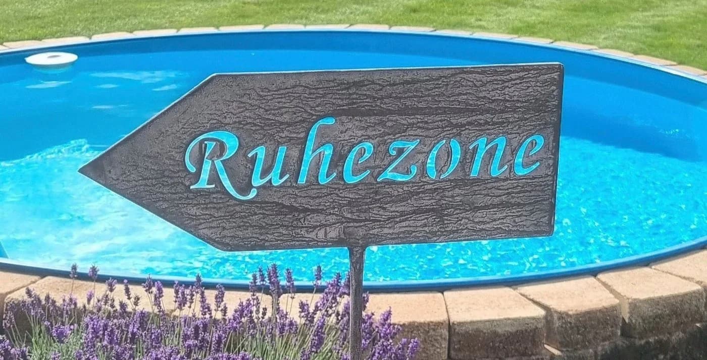Gartenstecker Ruhezone AMBIENTE HAUS Grau Metall