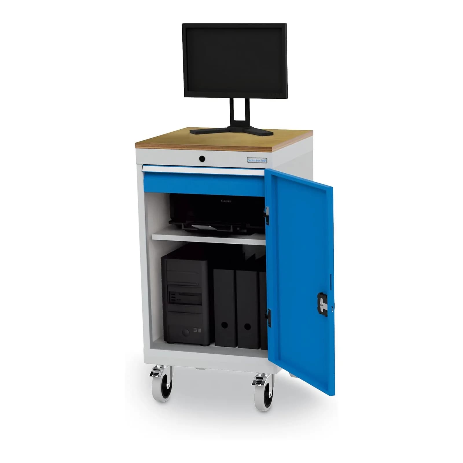 Bedrunka+Hirth Computerschrank Mobil Buche Multiplex