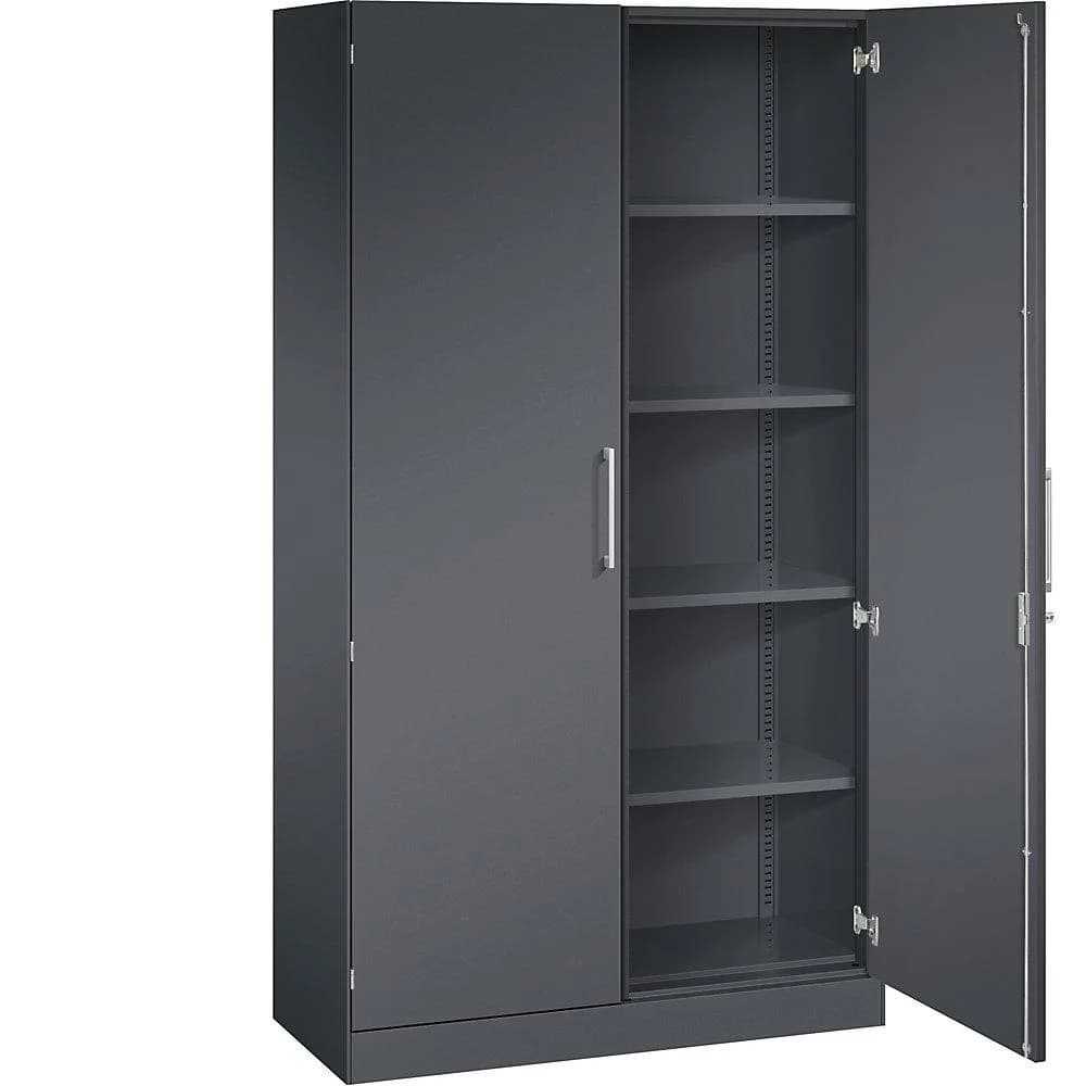 C+P Aktenschrank Asisto mit Drehtüren, 5 Ordnerhöhen, Schwarzgrau