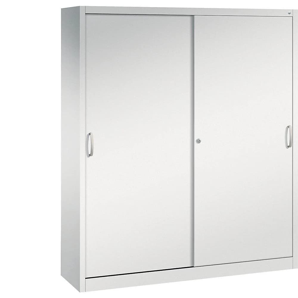 C+P Aktenschrank Acurado mit Schiebetüren, 2 x 5 Ordnerhöhen, Grau