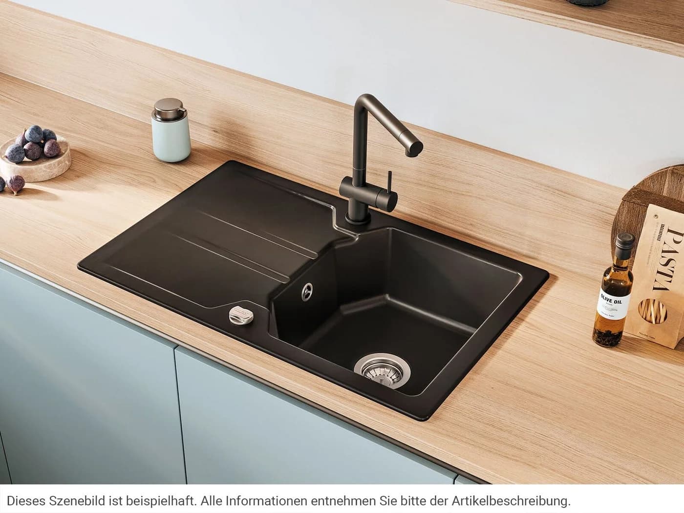 Systemceram Küchenspüle 50220287G Reversibles Becken Keramik - Bild 4