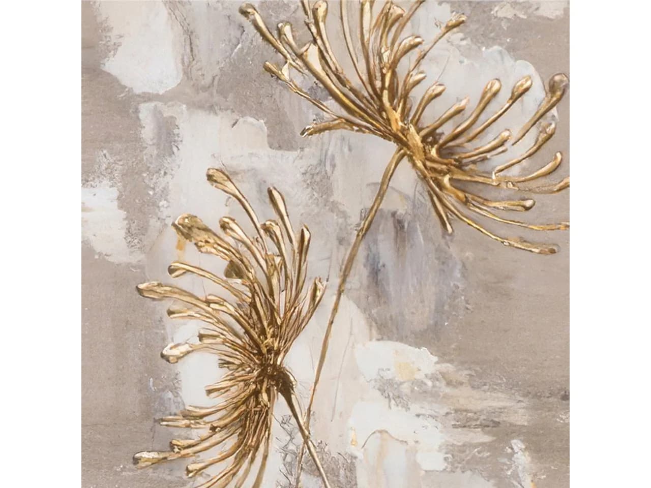 ArtUniverse Leinwandbild Aufrechte Chrysanthemen in Gold - Bild 4
