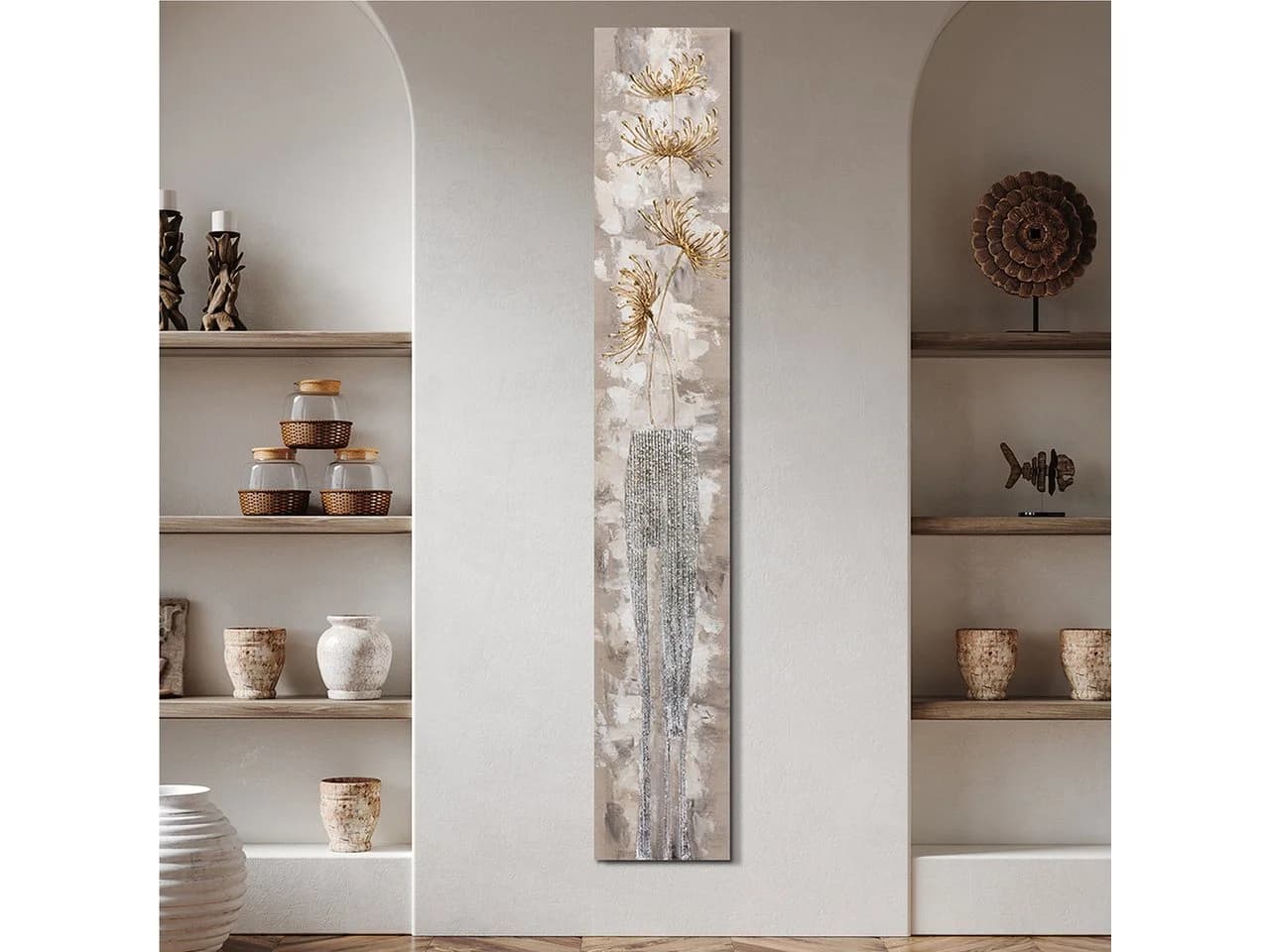 ArtUniverse Leinwandbild Aufrechte Chrysanthemen in Gold - Bild 5