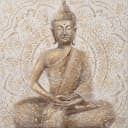 ArtUniverse Leinwandbild Goldener Buddha Handgemalt Bild 2