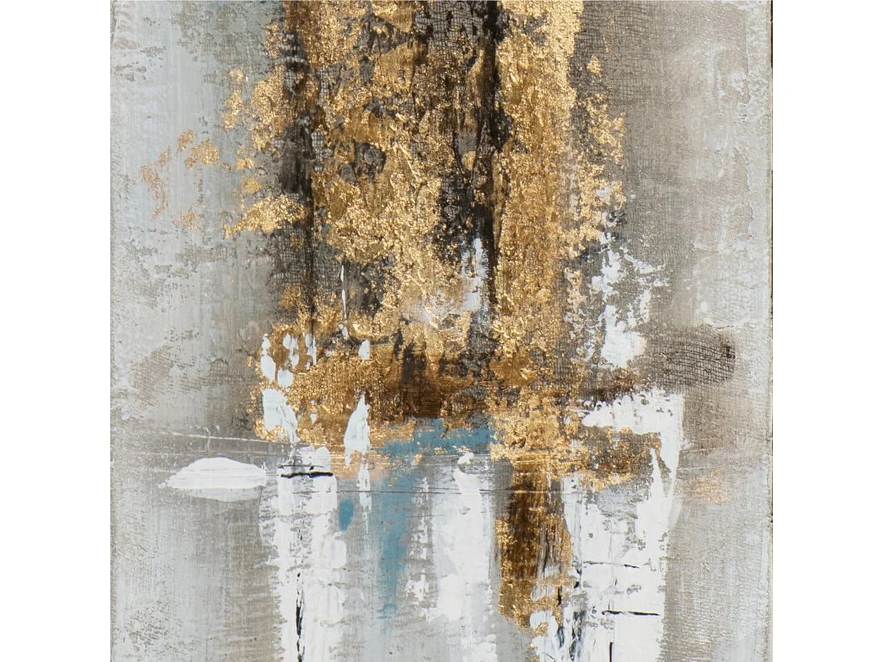 ArtUniverse Abstraktes Gemälde Flammendes Gold Beige Leinwand - Bild 4