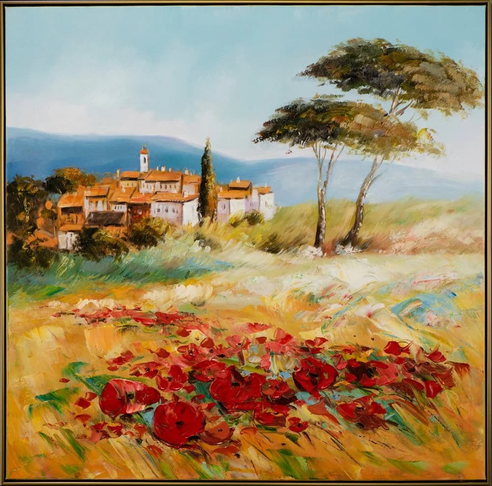 ArtUniverse Leinwandbild Sommerliche Toscana Handgemalt - Bild 2
