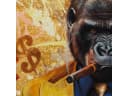 ArtUniverse Gemälde Gentleman Style 102,5x102,5 cm Stylischer Gorilla Bild 5