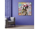 ArtUniverse Leinwandbild Make Your Life Pink Dalmatian! Bunt Bild 3