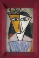 ArtUniverse Leinwandbild Abstract Blue Woman Blau Bild 2