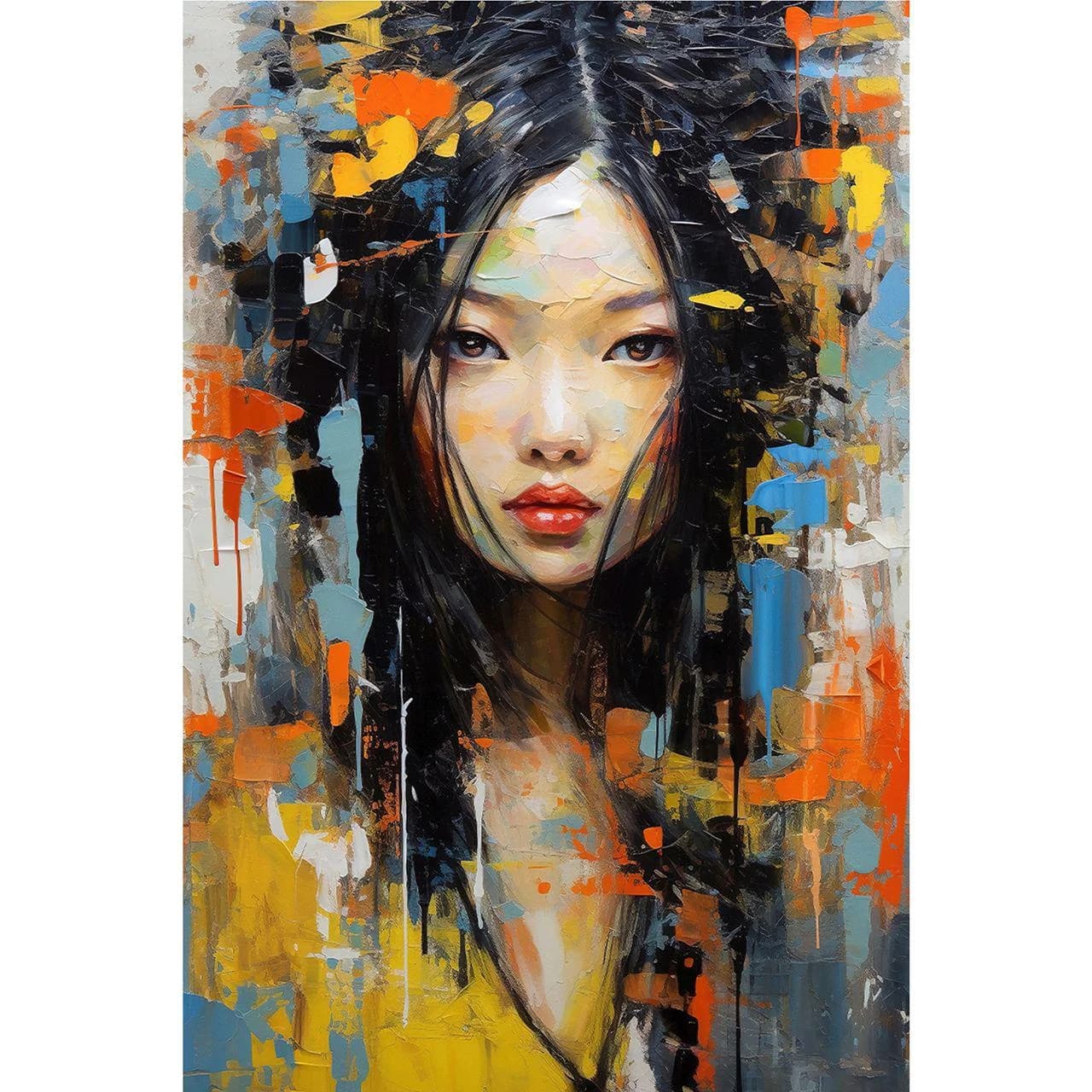 Leinwandbild ASIA GIRL Kunstdruck auf Leinwand