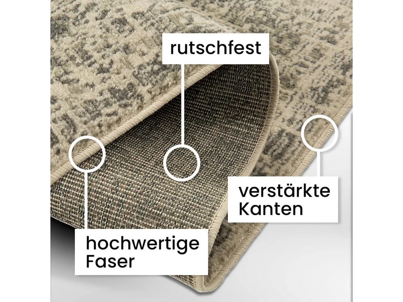 ArtUniverse Teppich Medina 80x150cm Indoor Cremefarben - Bild 5