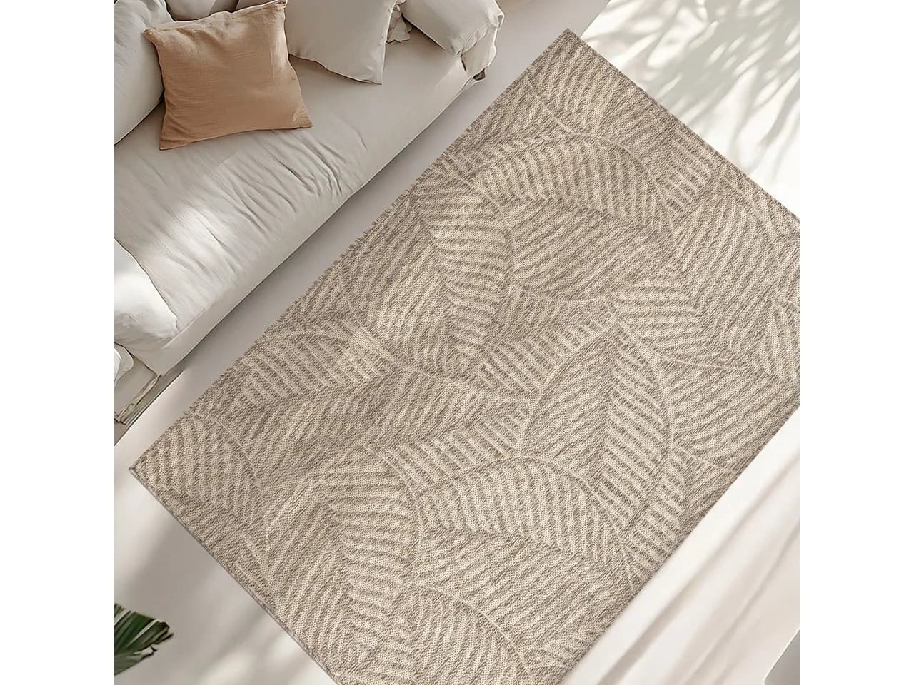 ArtUniverse Outdoorteppich Flory Beige 80x150 cm - Bild 3