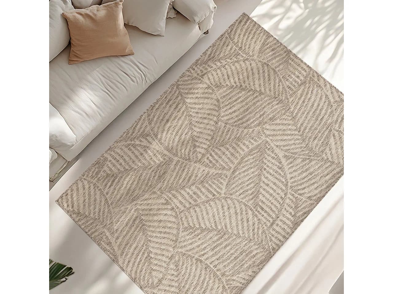 ArtUniverse Outdoorteppich Flory Beige Hochflor - Bild 3