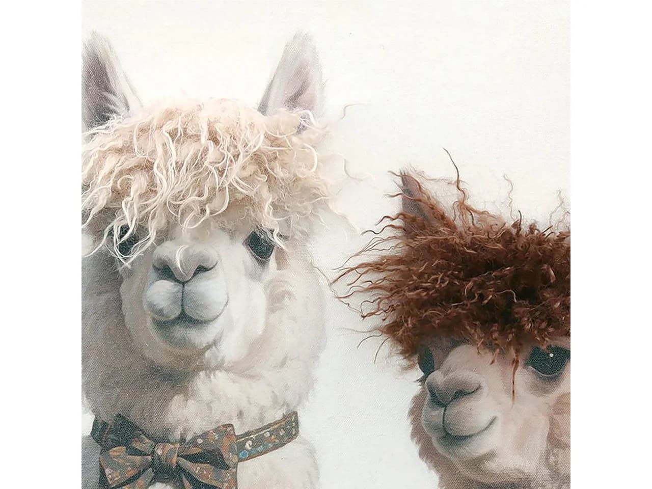 ArtUniverse Gemälde Kunstfell Stylish Lama Family - Bild 4