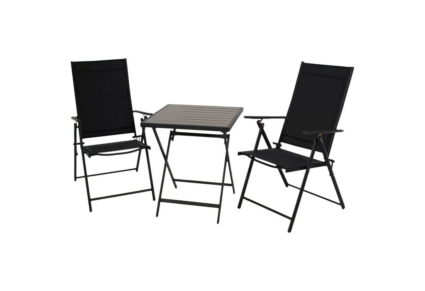 DEGAMO Balkonset MILANO 3-teilig Metall Anthrazit Schwarz - Bild 2