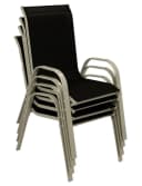 DEGAMO Stapelsessel PALAMOS 4-teilig Metall Schwarz Bild 4