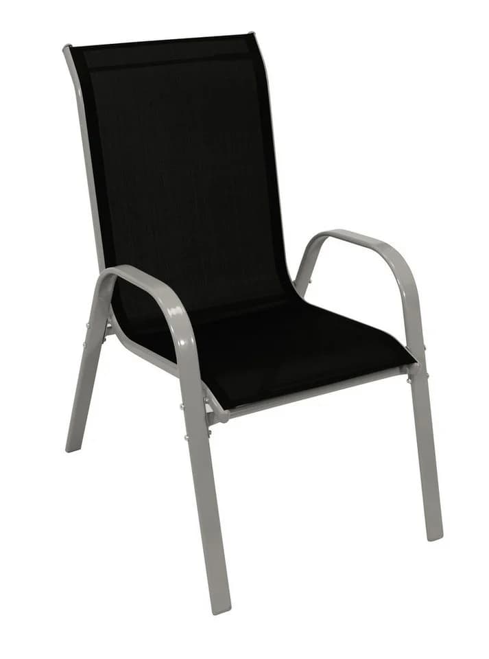 DEGAMO Stapelsessel PALAMOS 4-teilig Metall Schwarz - Bild 5